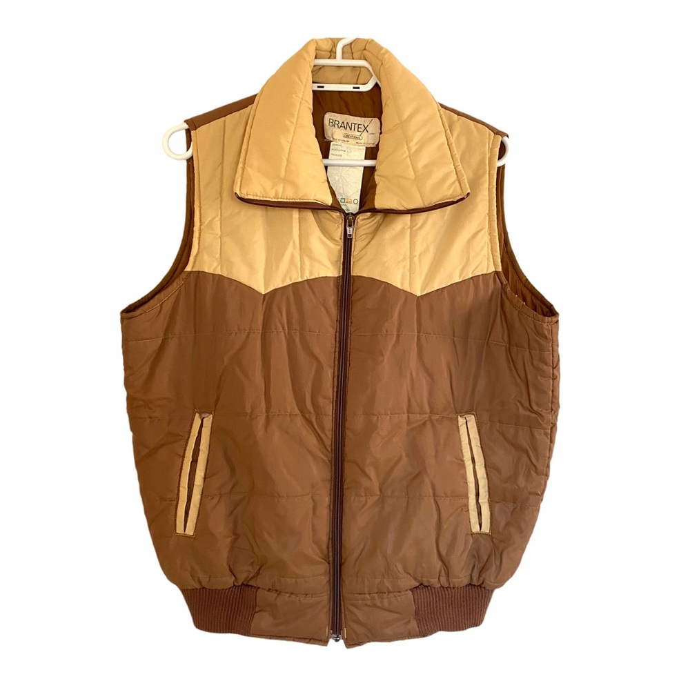 1970s Brantex Collections Men’s Brown Puffer Vest